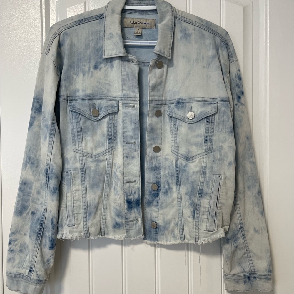 Calvin Klein Women's Tie-Dye Denim Jacket